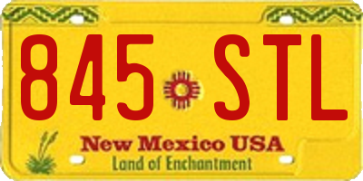 NM license plate 845STL