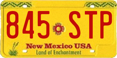 NM license plate 845STP
