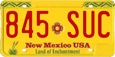 NM license plate 845SUC
