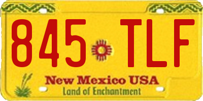 NM license plate 845TLF