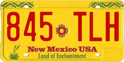 NM license plate 845TLH