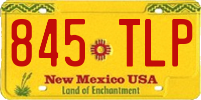 NM license plate 845TLP