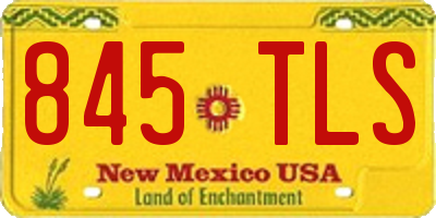 NM license plate 845TLS