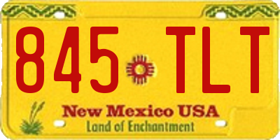 NM license plate 845TLT