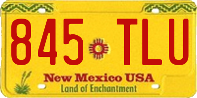 NM license plate 845TLU