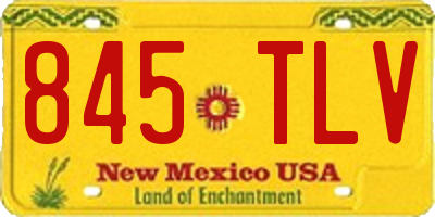 NM license plate 845TLV