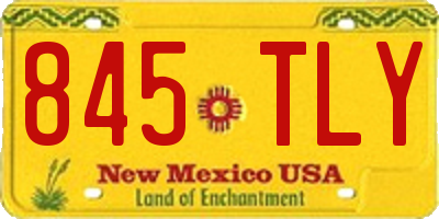 NM license plate 845TLY