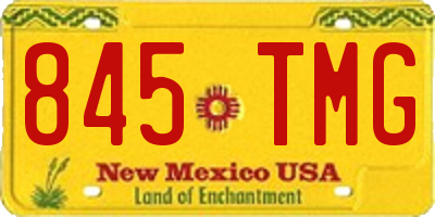 NM license plate 845TMG