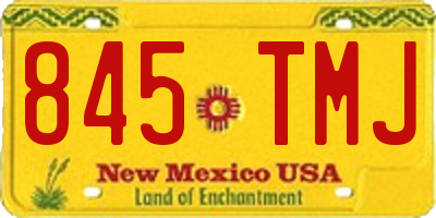 NM license plate 845TMJ