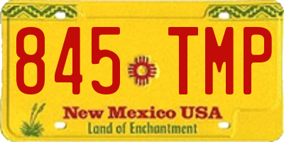 NM license plate 845TMP