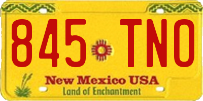NM license plate 845TNO