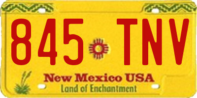NM license plate 845TNV