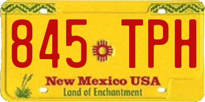 NM license plate 845TPH