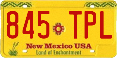NM license plate 845TPL