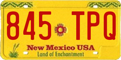 NM license plate 845TPQ