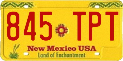 NM license plate 845TPT