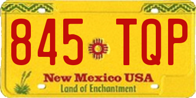 NM license plate 845TQP