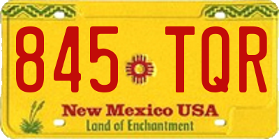 NM license plate 845TQR