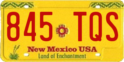 NM license plate 845TQS