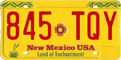 NM license plate 845TQY