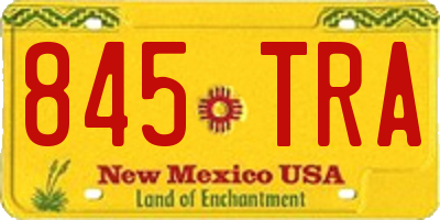NM license plate 845TRA