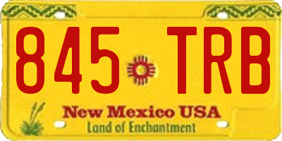 NM license plate 845TRB