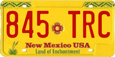 NM license plate 845TRC