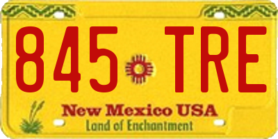 NM license plate 845TRE
