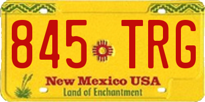 NM license plate 845TRG