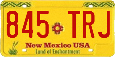 NM license plate 845TRJ
