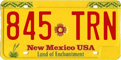 NM license plate 845TRN