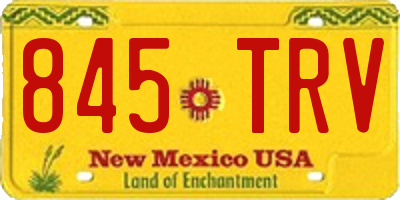 NM license plate 845TRV