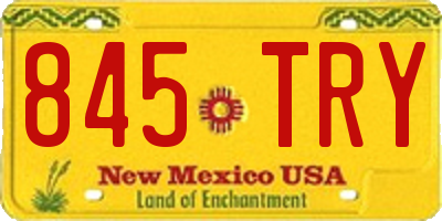 NM license plate 845TRY
