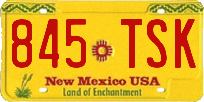 NM license plate 845TSK