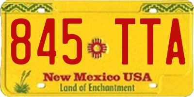 NM license plate 845TTA