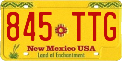 NM license plate 845TTG