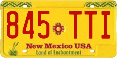 NM license plate 845TTI