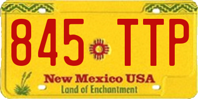 NM license plate 845TTP