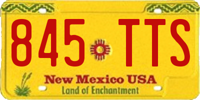 NM license plate 845TTS