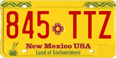 NM license plate 845TTZ