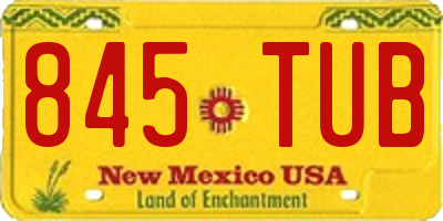 NM license plate 845TUB