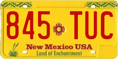 NM license plate 845TUC