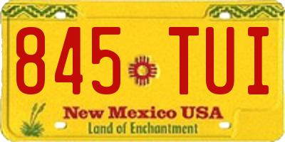 NM license plate 845TUI