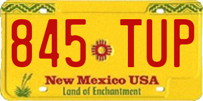 NM license plate 845TUP