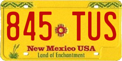NM license plate 845TUS