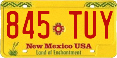 NM license plate 845TUY