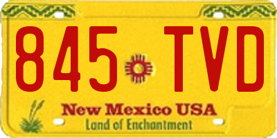 NM license plate 845TVD