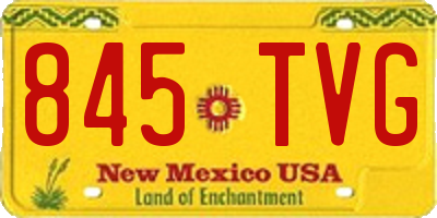NM license plate 845TVG