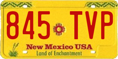 NM license plate 845TVP