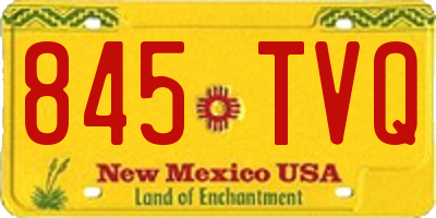 NM license plate 845TVQ